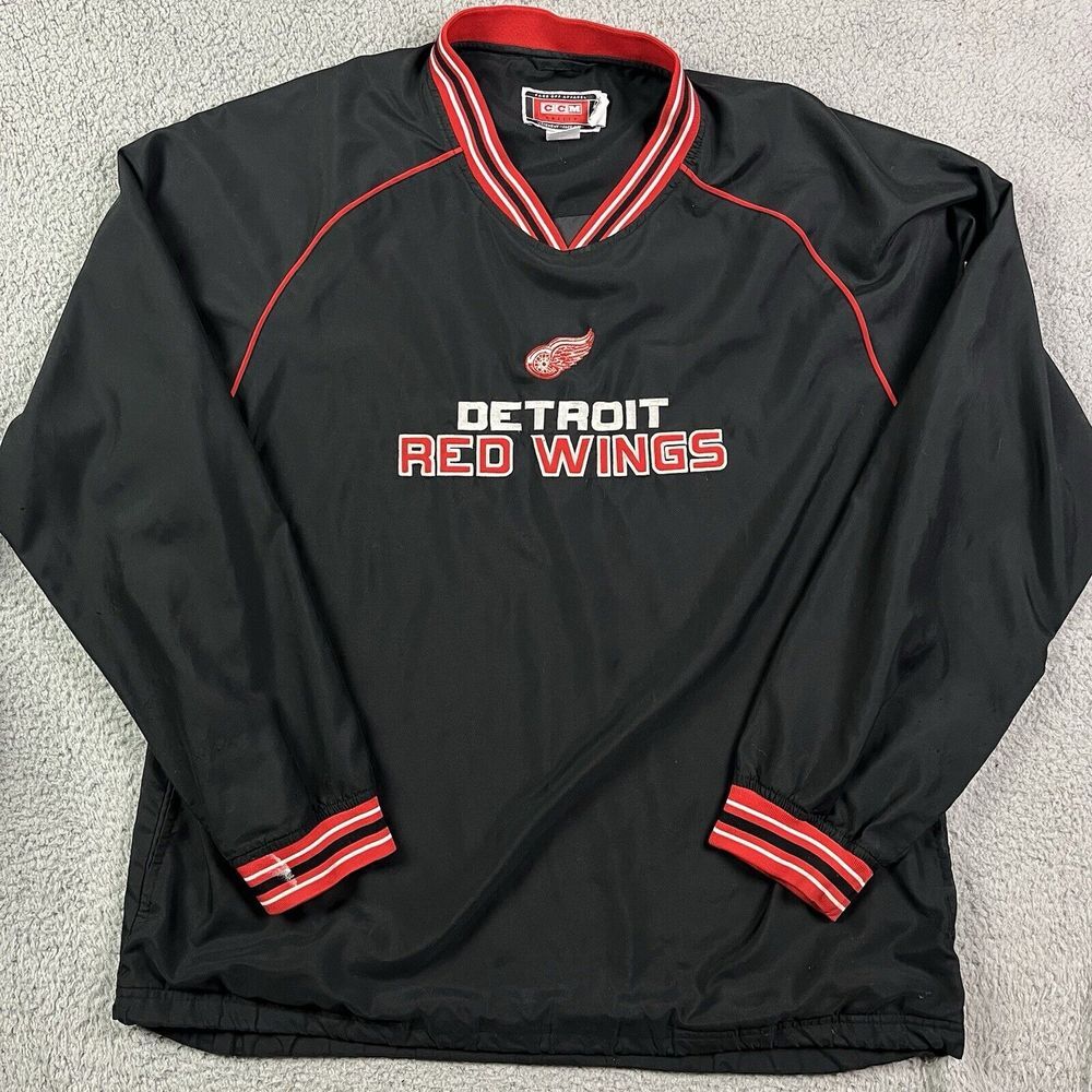 Detroit Redwings Windbreaker NHL Hockey CCM Lightweight Coat‎ Sz XL